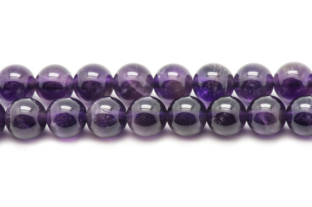 Fil 39cm 93pc env - Perles de Pierre - Améthyste Boules 4mm 