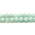 Fil 39cm 65pc env -  Perles de Pierre - Amazonite Boules 6mm