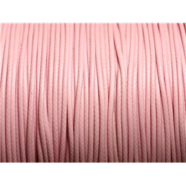 Bobina de 90 metros - Hilo de Cordón de Algodón Encerado 1mm Rosa Claro 