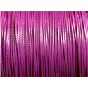 Bobine 90 mètres env - Fil Corde Cordon Coton Ciré 1mm Violet Magenta Prune