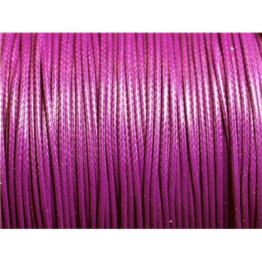 1 Bobine 90 mètres - Fil Cordon Coton Ciré 1mm Violet 