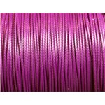 1 Bobine 90 mètres - Fil Cordon Coton Ciré 1mm Violet 