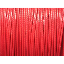 1 Reel 90 meters - Waxed Cotton Cord Thread 1mm Red 