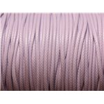 1 Bobine 90 mètres - Fil Cordon Coton Ciré 1.5mm Mauve 