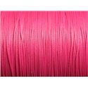 Bobine 180 mètres - Fil Cordon Coton Ciré 0.8mm Rose Fluo 
