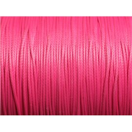 Bobine 180 metres env - Fil Corde Cordon Coton Ciré 0.8mm Rose Fluo Bonbon