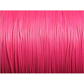 180 Meter Spule - Gewachste Baumwollschnur 0,8 mm Neon Pink 