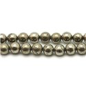 1 Fil 39cm Perles de Pierre - Pyrite Boules 12mm 