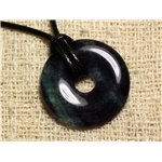 Collier Pendentif en Pierre - Fluorite Donut 30mm