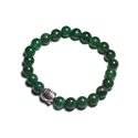 Bracelet Bouddha et Pierre semi précieuse - Aventurine vert foncé 