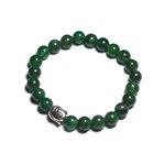 Bracelet Bouddha et Pierre semi précieuse - Aventurine vert foncé 