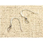 Boucles d'Oreilles Nacre Fleurs 15mm Bronze Doré 