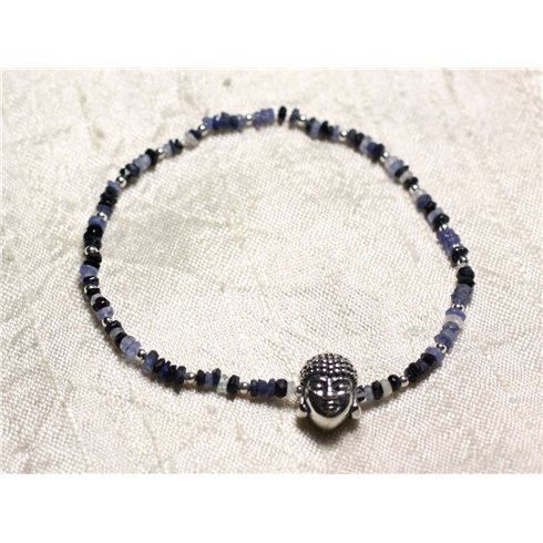 Bracelet Argent 925 et Pierre - Saphir Rondelles Facettées 3mm