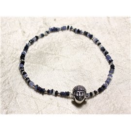 Bracelet Argent 925 et Pierre - Saphir Rondelles Facettées 3mm  Bracelet Argent 925 et Pierre - Saphir Rondelles Facettées 3mm