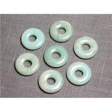 Collier Pendentif en Pierre - Amazonite Russie Donut Pi 20mm 