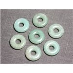 Collier Pendentif en Pierre - Amazonite Russie Donut Pi 20mm Collier Pendentif en Pierre - Amazonite Russie Donut Pi 20mm