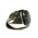 N223 - Bague Argent 925 et Pierre - Labradorite Losange 23mm 