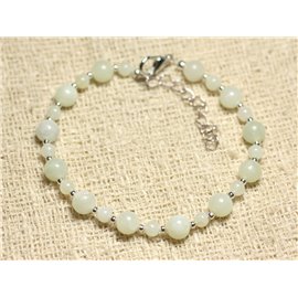 Pulsera Plata 925 y Piedra - Jade 4 y 6mm 