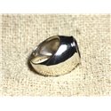 n116 - Bague Argent 925 et Pierre - Améthyste facettée Ovale 14x10mm 