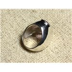 n116 - Bague Argent 925 et Pierre - Améthyste facettée Ovale 14x10mm 