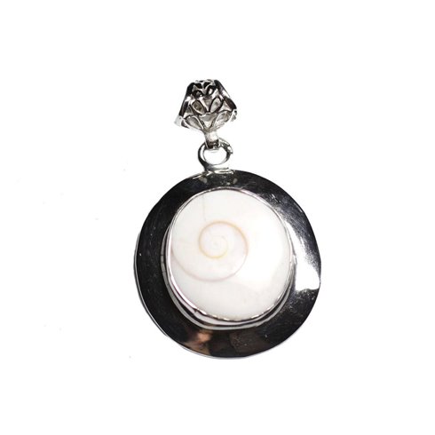 Pendentif argent 925 Oeil Shiva Sainte Lucie Ovale 35mm 