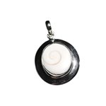 Pendentif argent 925 Oeil Shiva Sainte Lucie Ovale 35mm 