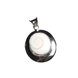 Pendentif argent 925 Oeil Shiva Sainte Lucie Ovale 35mm 