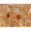 Boucles d'Oreilles Ambre Naturelle Baltique 40mm