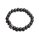 Bracelet Bouddha et Pierre semi précieuse - Hématite mat 