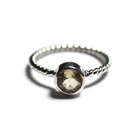 N231 - Ring Silber 925 und Stein - Citrin 6mm Twist Ring 