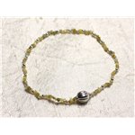 Bracelet Argent 925 et Pierre - Diamant Jaune Brut 1-2mm 