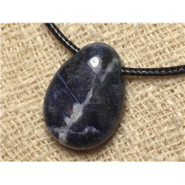 Stein Anhänger Halskette - Sodalite Drop 25mm 