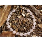 Bracelet Argent 925 et Pierre - Quartz Rose Facetté 6mm