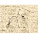 Boucles d'Oreilles Nacre Coeurs 18mm Blanc 