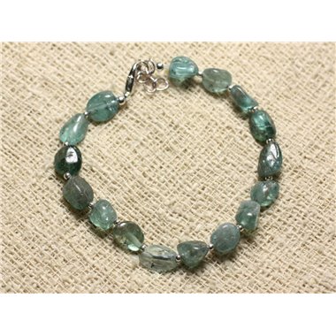 Bracelet Argent 925 et Pierre - Apatite Nuggets 6-10mm 