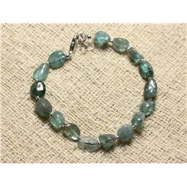 Bracelet Argent 925 et Pierre - Apatite Nuggets 6-10mm 