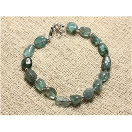 Bracelet Silver 925 and Stone - Apatite Nuggets 6-10mm 