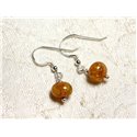 Boucles d'oreilles argent 925 et Ambre naturelle 8-9mm 