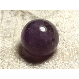 Pendule Métal Argenté Rhodium et Pierre semi précieuse - Améthyste Boule 30mm  Pendule Métal Argenté Rhodium et Pierre semi précieuse - Améthyste Boule 30mm