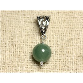 Semi precious stone pendant - Green Aventurine 12mm 
