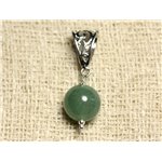 Pendentif Pierre semi précieuse - Aventurine Verte 12mm 