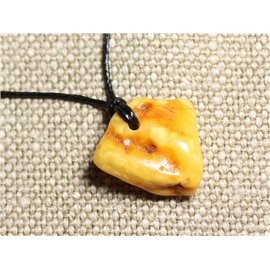 26mm Natural Amber Pendant Necklace N1 