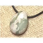 Collier Pendentif Pierre - Jade Goutte 25mm 