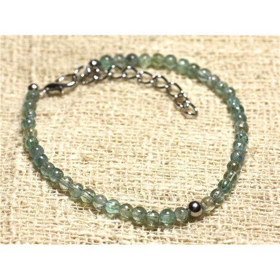 Bracelet Argent 925 et Pierre semi précieuse Apatite 3mm