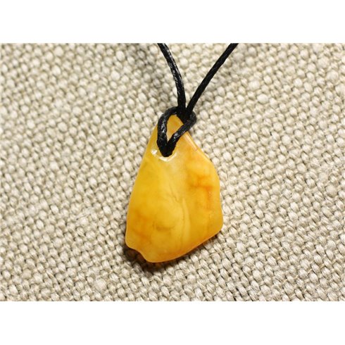 Collier Pendentif en Ambre naturelle 29mm N9 