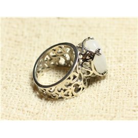 n111 - Bague Argent 925 et Pierre - Pierre de Lune Ovale 16x12mm  n111 - Bague Argent 925 et Pierre - Pierre de Lune Ovale 16x12mm