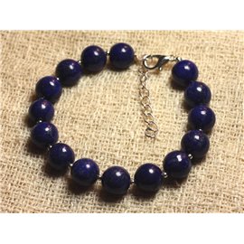 Armband Silber 925 und Stein - Lapislazuli 10mm 