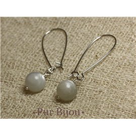 Semi Precious Stone Earrings - Oriental Moon Stone