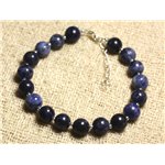 Bracelet Argent 925 et Pierre semi précieuse - Sodalite 8mm