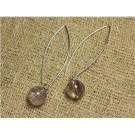 Pendientes De Plata De Ley 925 Lavanda Amatista 10mm 